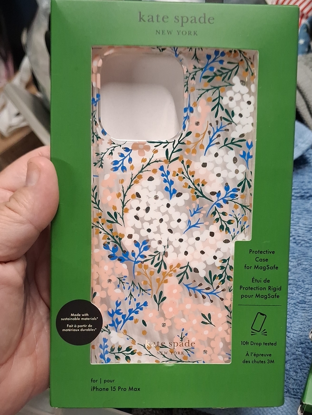 kate spade Floral MagSafe iPhone 15 Pro Max Case in Pink, White, Blue, Green